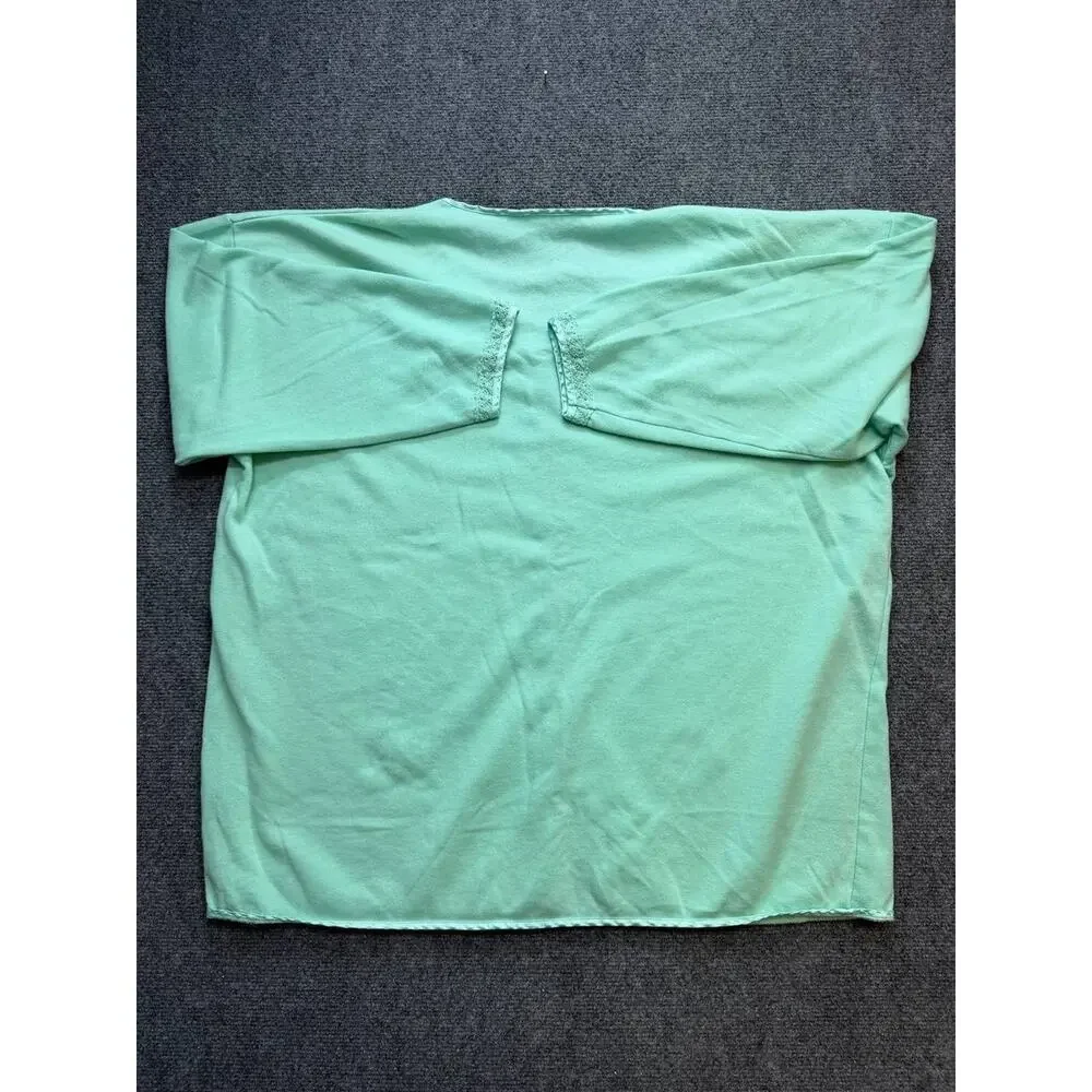 Victoria's Secret Women's Pajama Set Mint Green Lace Trim Size XL Vintage
